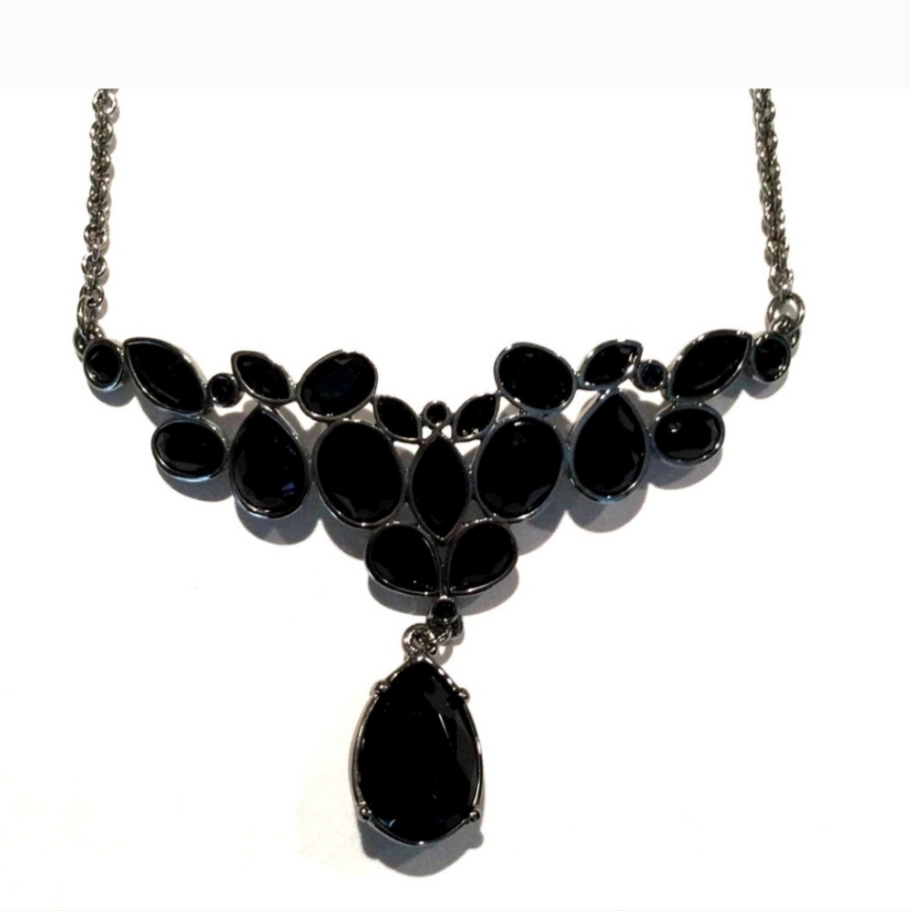 Swarovski black crystal necklace.